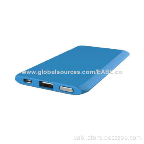 5,000mAh Portable Lithium Polymer Battery Power Bank, OEM/ODM, Colorful, LED Indicator